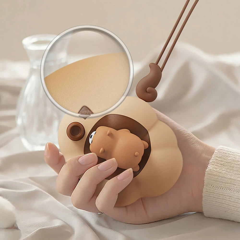 (image for) 2 In 1 Pocket Hand Warmer Cute Animal Shape Silicone Heated Hand Warmers USB Rechargeable Hand Warmers with 2 Heat Modes